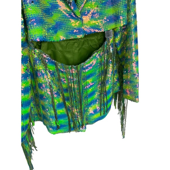 Nasty Gal Fringe Sequin Romper NWT - Picture 6 of 10